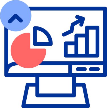 Analizler. Web simgesi basit illüstrasyon