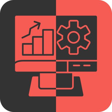 analitik grafik simgesi, vektör illüstrasyonu, düz tasarım