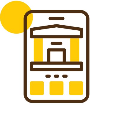 Bir smartphone simge vektör çizim