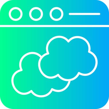 Bulut. Web simgesi basit illüstrasyon