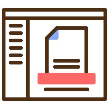 Belge. Web simgesi basit illüstrasyon