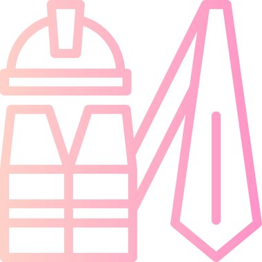 Basit vektör simgesi, sırt çantasının çizimi