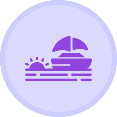 Plaj simge vektör çizim