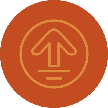 Eğilim biçimi izole edilmiş arkaplanda ok simgesi