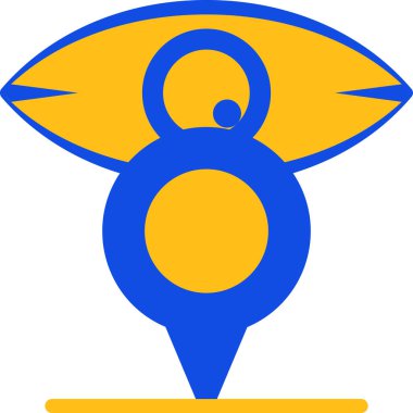 Sarı bir simgenin vektör illüstrasyonu