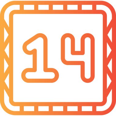 Beyaz arkaplandaki bir numaralı simgenin vektör çizimi