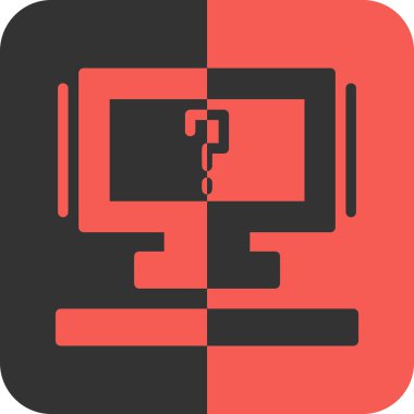 bilgisayar izleme simgesi, illüstrasyon vektörü