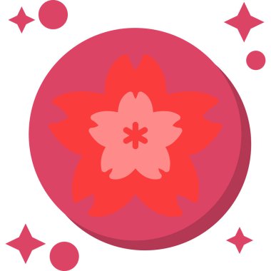 çiçek simgesi, vektör illüstrasyonu