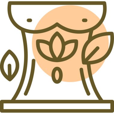 Bir çiçeğin vazosunun vektör çizimi