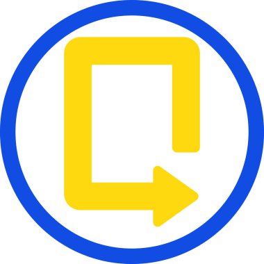 Yön oku. Web simgesi basit illüstrasyon