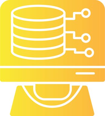 veritabanı. Web simgesi basit illüstrasyon