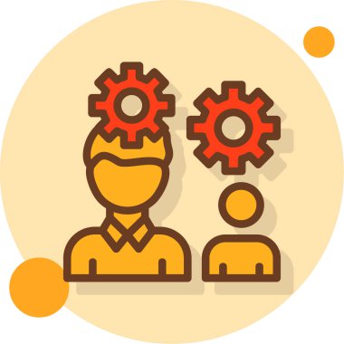 iş adamları takım çalışması simgesi doldurulmuş dış hat biçimi