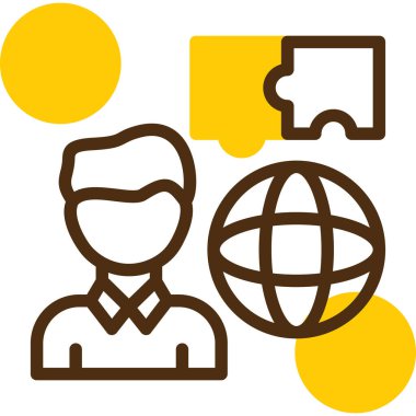 iş yönetimi düz ikon vektör illüstrasyonu