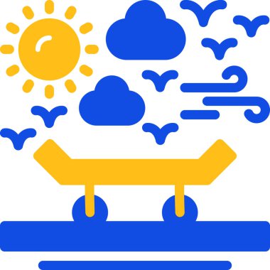 Plaj sandalyesi simgesi.