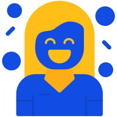 filtrelenmiş dış hat biçiminde kadın karakter simgesi