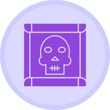 Kafatası. Web simgesi basit illüstrasyon