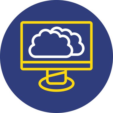 Bulut. Web simgesi basit illüstrasyon