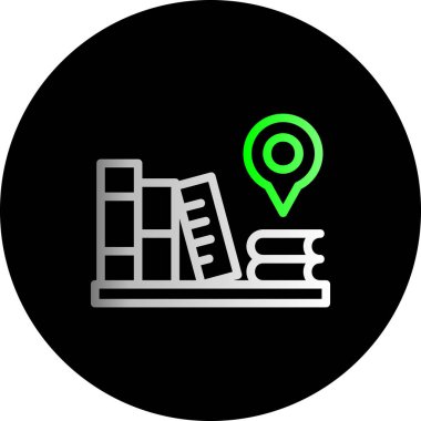 konum haritası simgesi, vektör illüstrasyonu