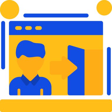 avatar erkek kişi simgesi düz stil