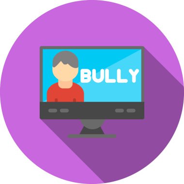 Zorbalık. Web simgesi vektör illüstrasyonu