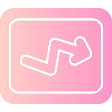 Bir yol simgesinin vektör illüstrasyonu