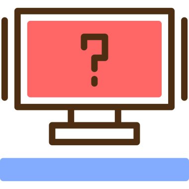 Soru simgesi, vektör illüstrasyonu