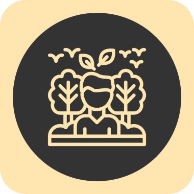 güzel bahçe kabartma vektör simgesi