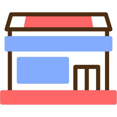 bina inşaat simgesi düz biçimli