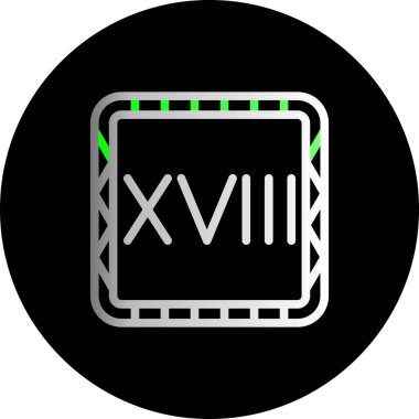 24 artı simge. Bu düz yuvarlak kare düğme siyah ve gri renkler kullanır ve beyaz bir arkaplanda izole edilir.