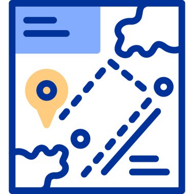 Harita konumu simgesi doldurulmuş dış hat biçimi