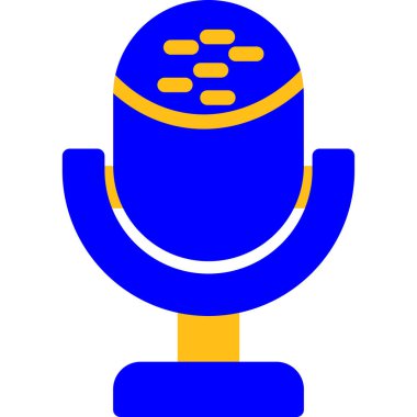 Mikrofon. Web simgesi basit illüstrasyon