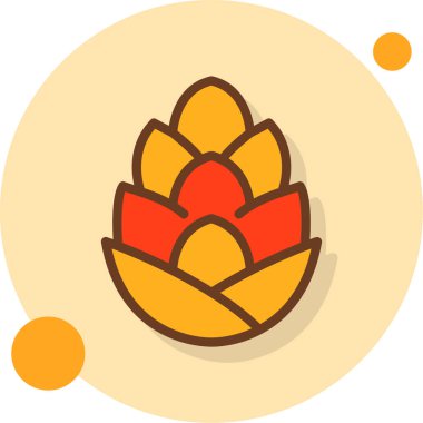 Sonbahar yaprakları düz bir şekilde sonbahar ikonu