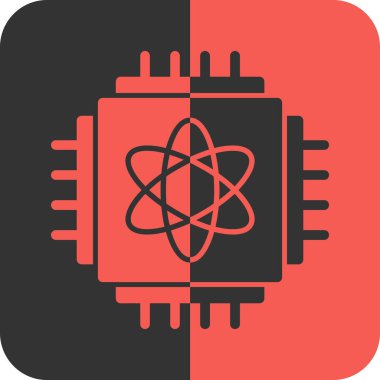 atom simgesi vektör illüstrasyonu