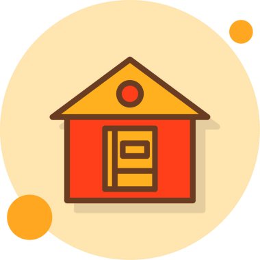 Bina. Web simgesi basit illüstrasyon