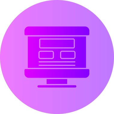 bilgisayar web simgesi basit illüstrasyon