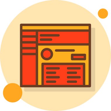 Gazete ikonu. Basit resimleme