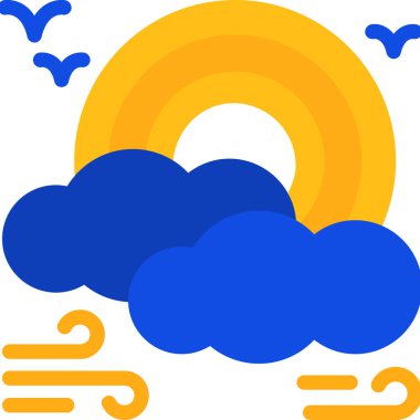 Bulut hava durumu simgesi düz stil