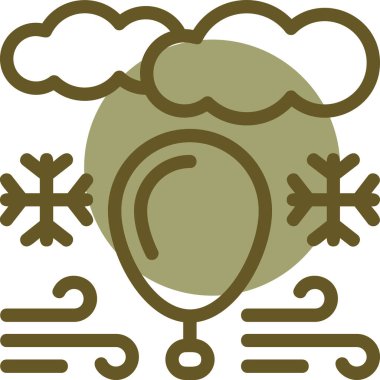 Kar ikonu. Basit resimleme