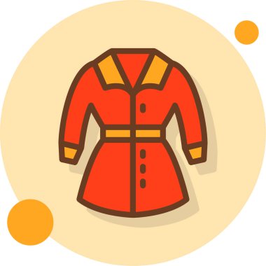 Ceket. Web simgesi basit illüstrasyon