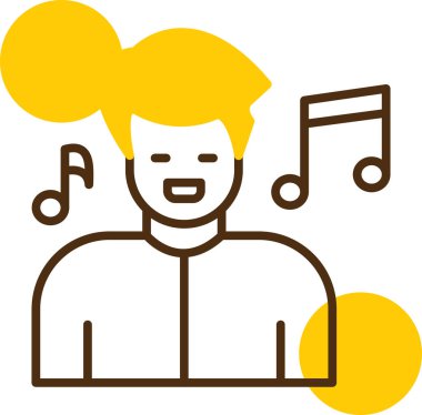 Müzik. Web simgesi basit illüstrasyon