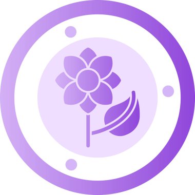 Çiçek simgesinin vektör illüstrasyonu