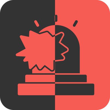 İzole edilmiş tek bir alevin vektör çizimi