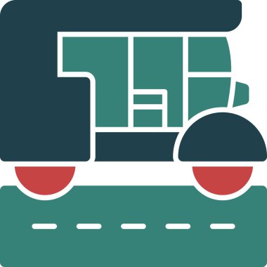 tren. Web simgesi basit illüstrasyon