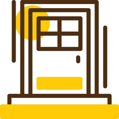 Yapı mimarisi simgesi düz stil