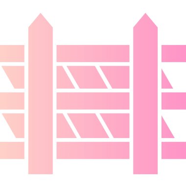 Çit. Web simgesi basit illüstrasyon