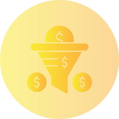 Para için. Web simgesi basit illüstrasyon