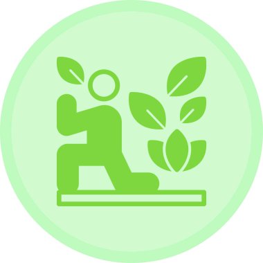 Ağaçlı bir adamın vektör çizimi