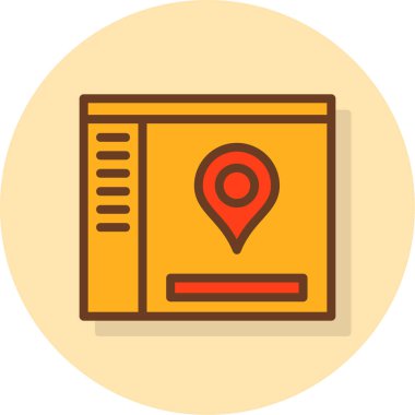 Konum pin vektör simgesi