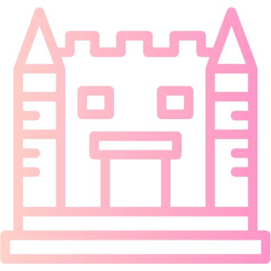 Şato. Web simgesi basit illüstrasyon