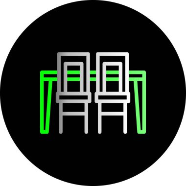 Mobilya simgesinin vektör illüstrasyonu